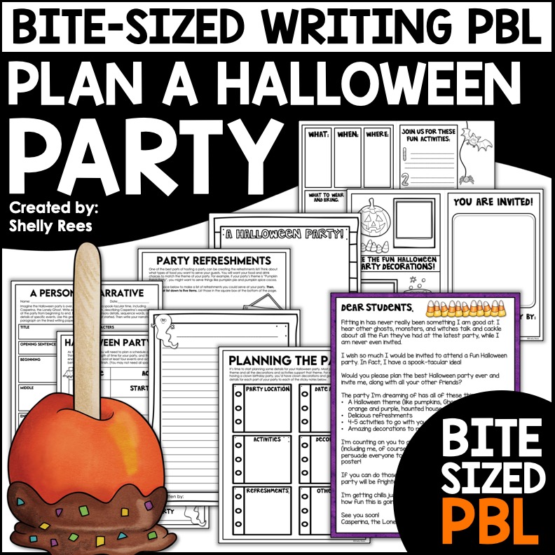 Halloween Writing Activities Plan a Halloween Party Mini PBL