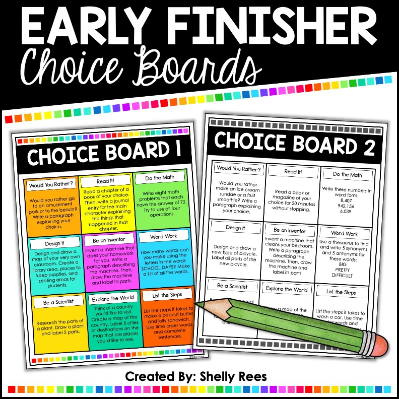 20 Early Finisher Activities That Your Students Will Love Appletastic