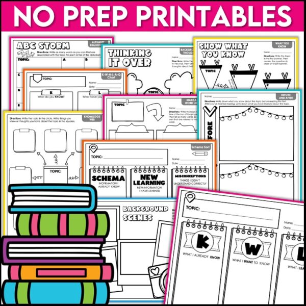 Science of Reading Background Knowledge Organizers Appletastic Learning