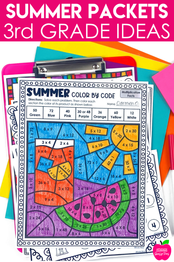 3rd Grade Summer Packet - 10 Fun Things to Include - Appletastic Learning