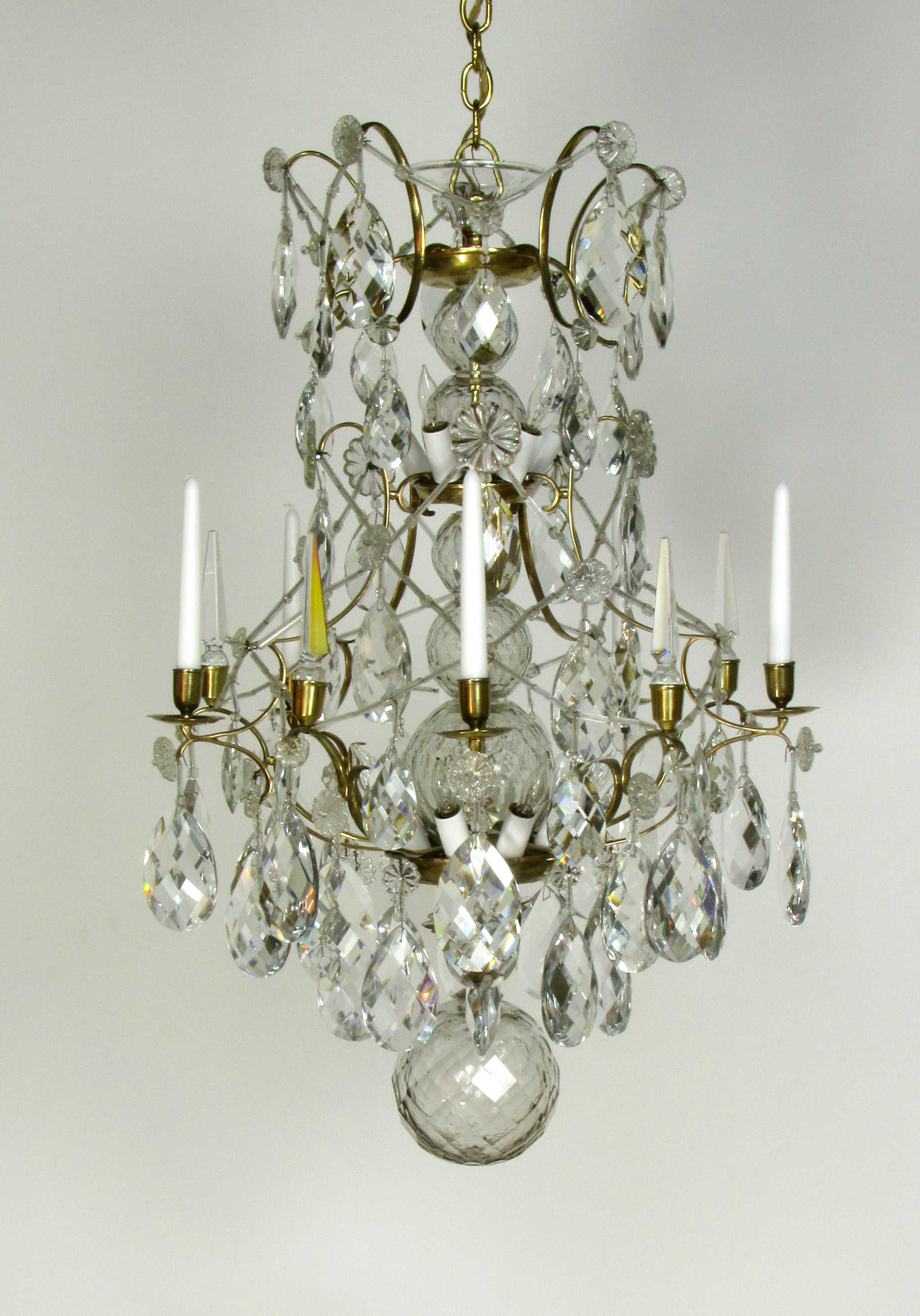 Early Crystal Chandelier Appleton Antique Lighting