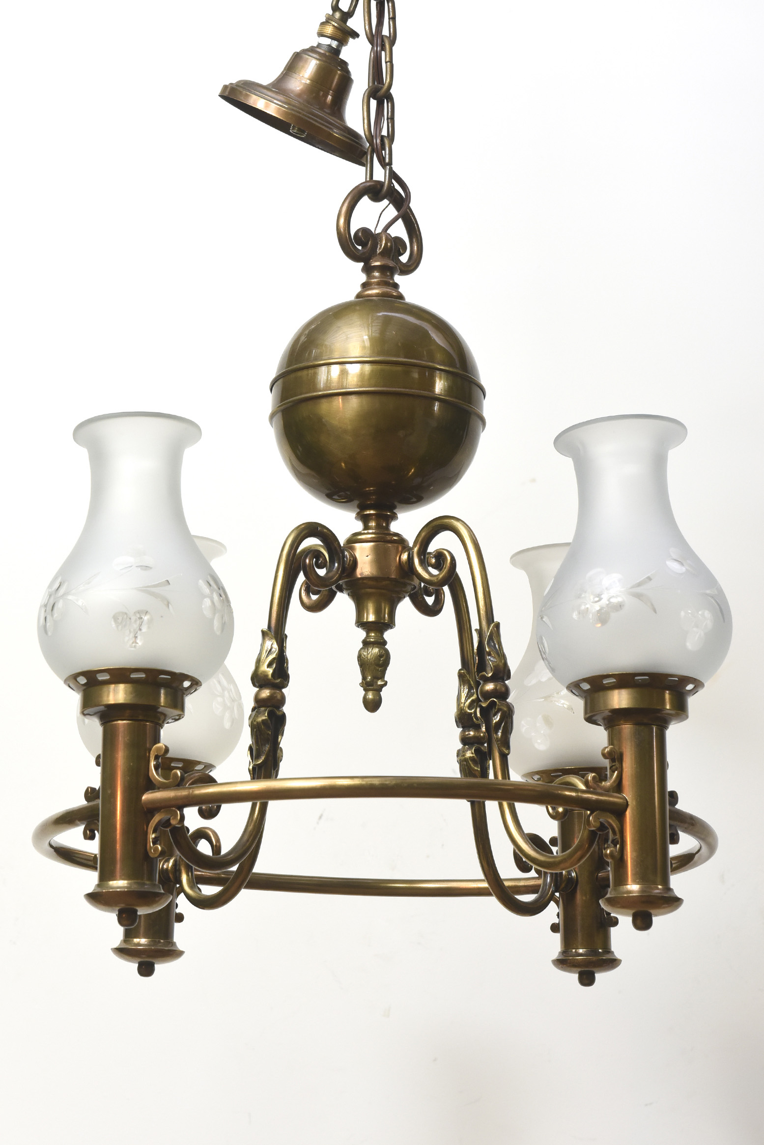 Four Light Colonial Revival Chandelier Appleton Antique Lighting