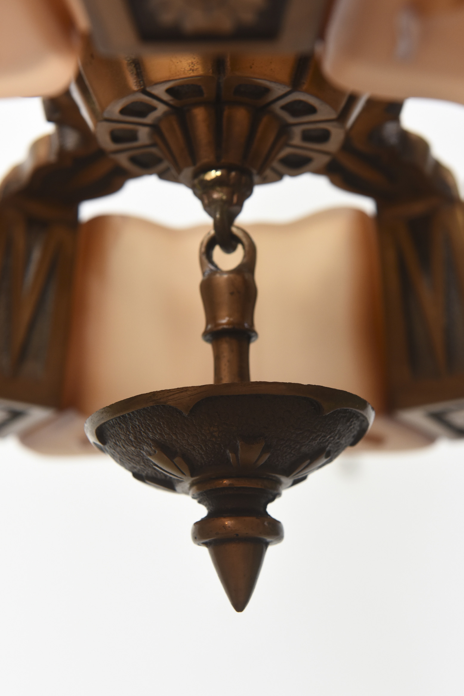 Pair of Markel Art Deco Ceiling Fixtures Appleton Antique Lighting