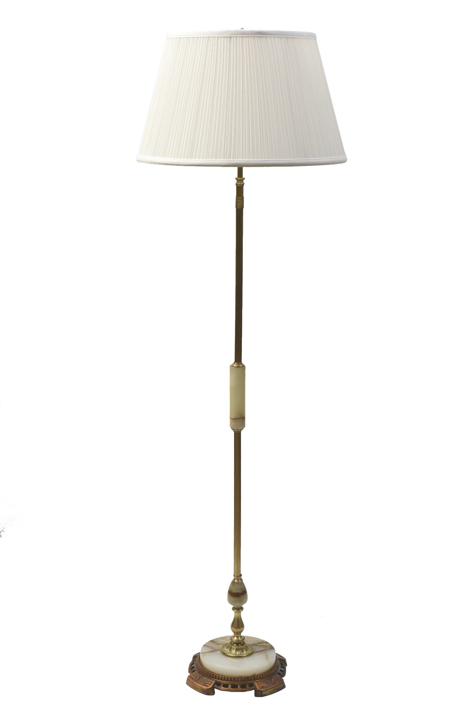 Floor Lamp with Onyx Stem and Base Appleton Antique Lighting