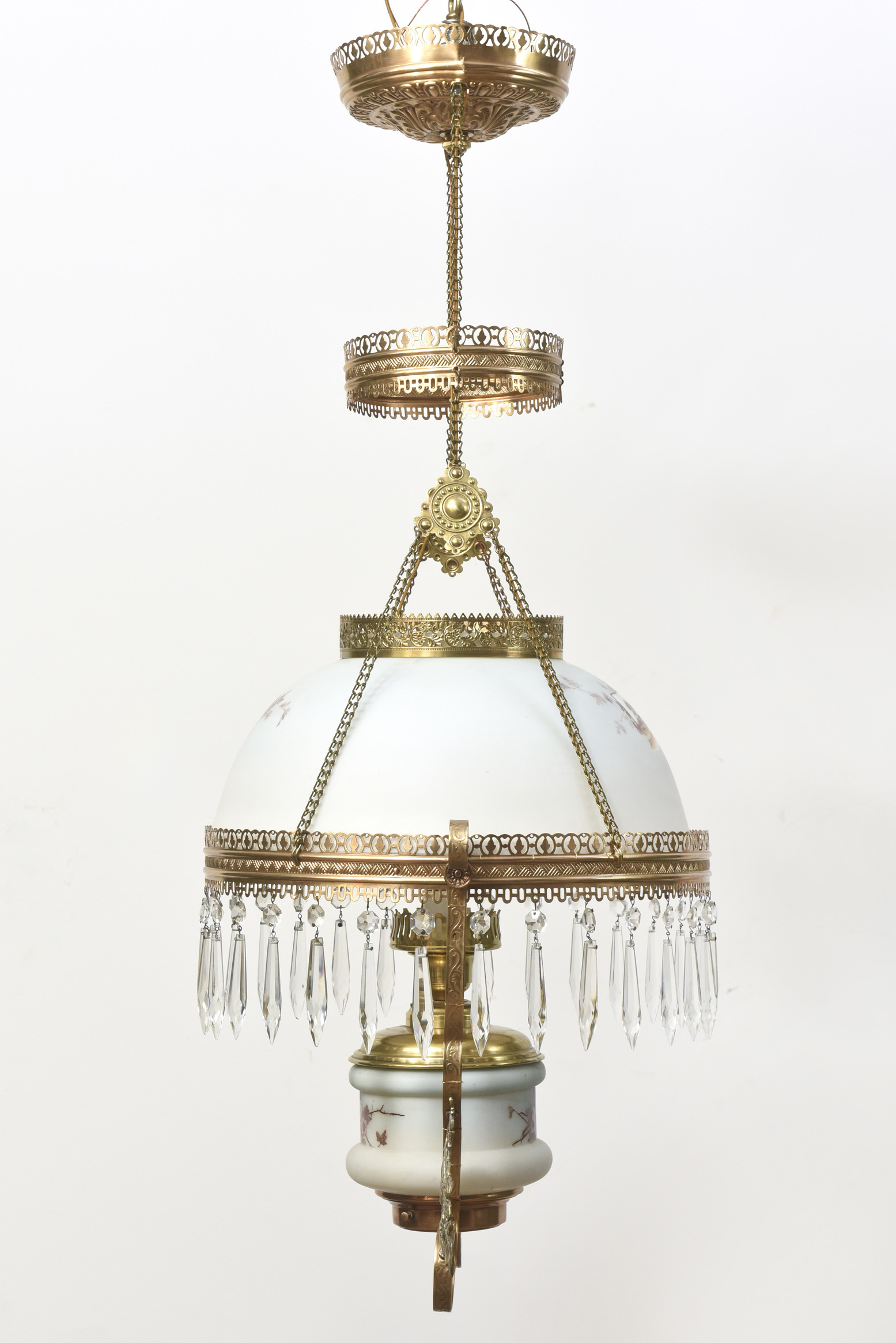 Victorian Hanging Oil Lamp Appleton Antique Lighting