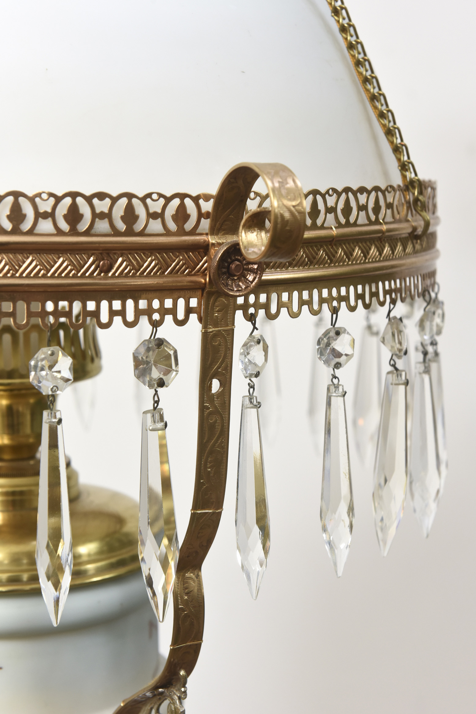 Victorian Hanging Oil Lamp Appleton Antique Lighting