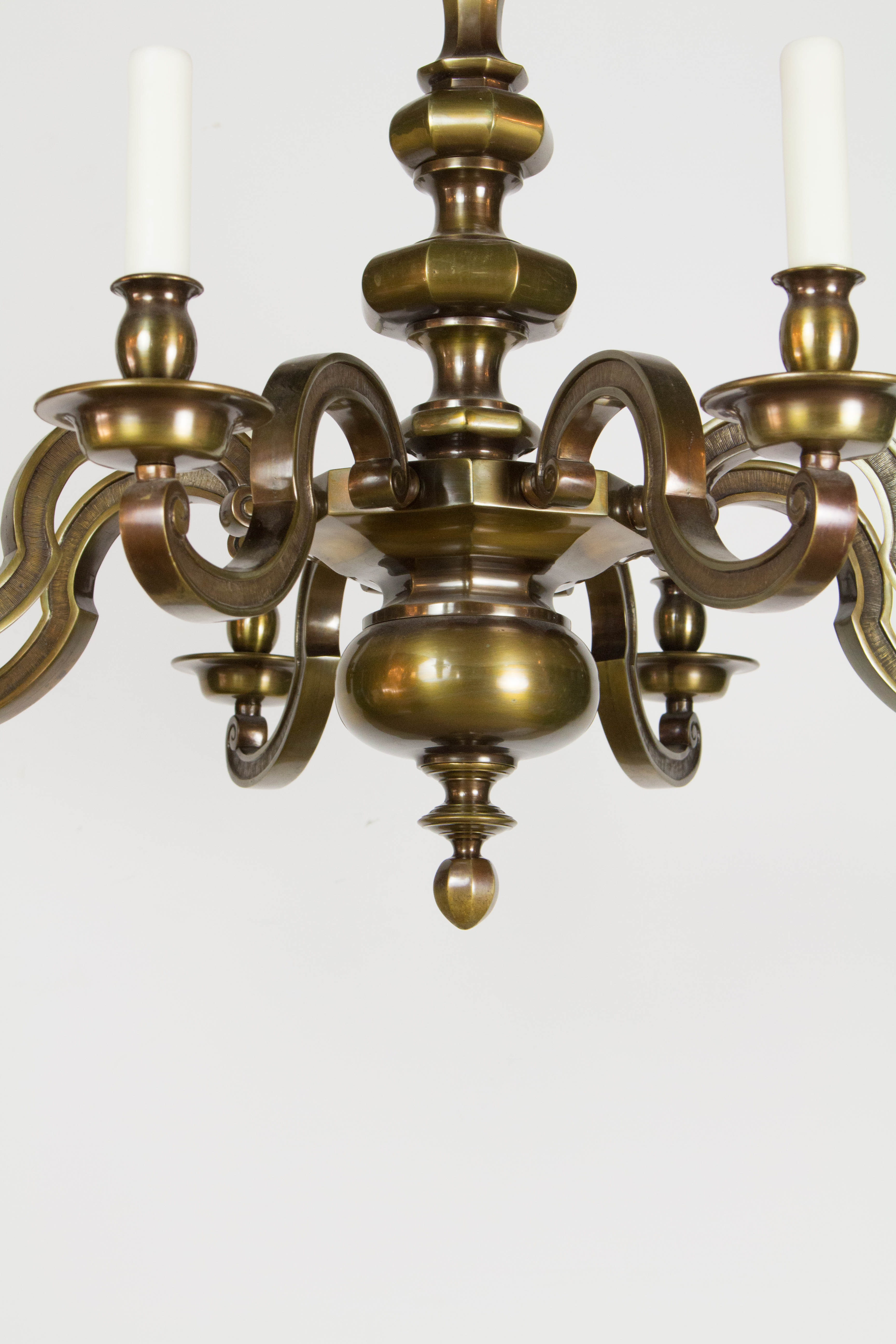 Eight Light Antique Brass Chandelier Appleton Antique Lighting
