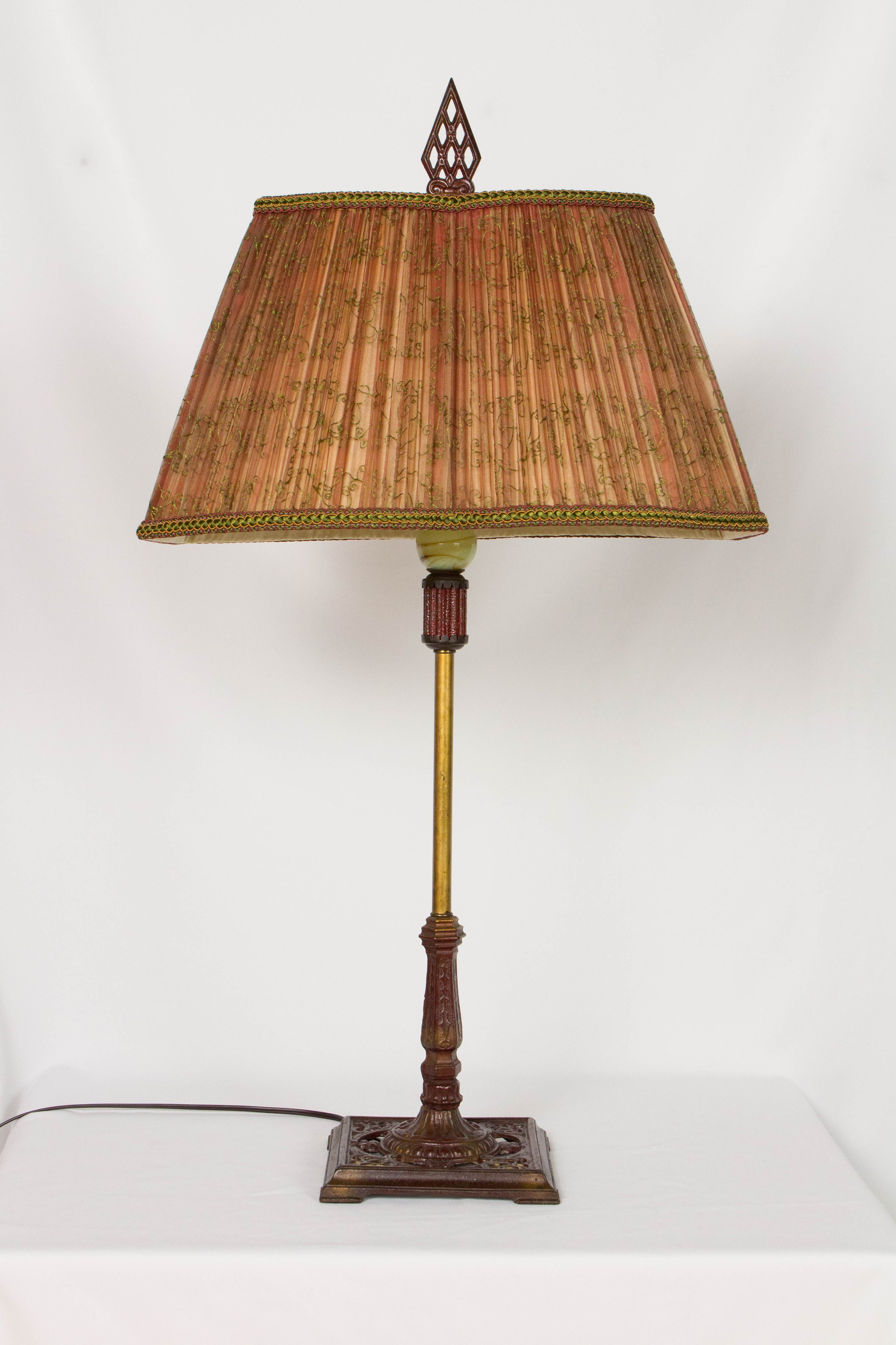 Art Deco Cigar Stand Table Lamp With Red Base Appleton Antique Lighting