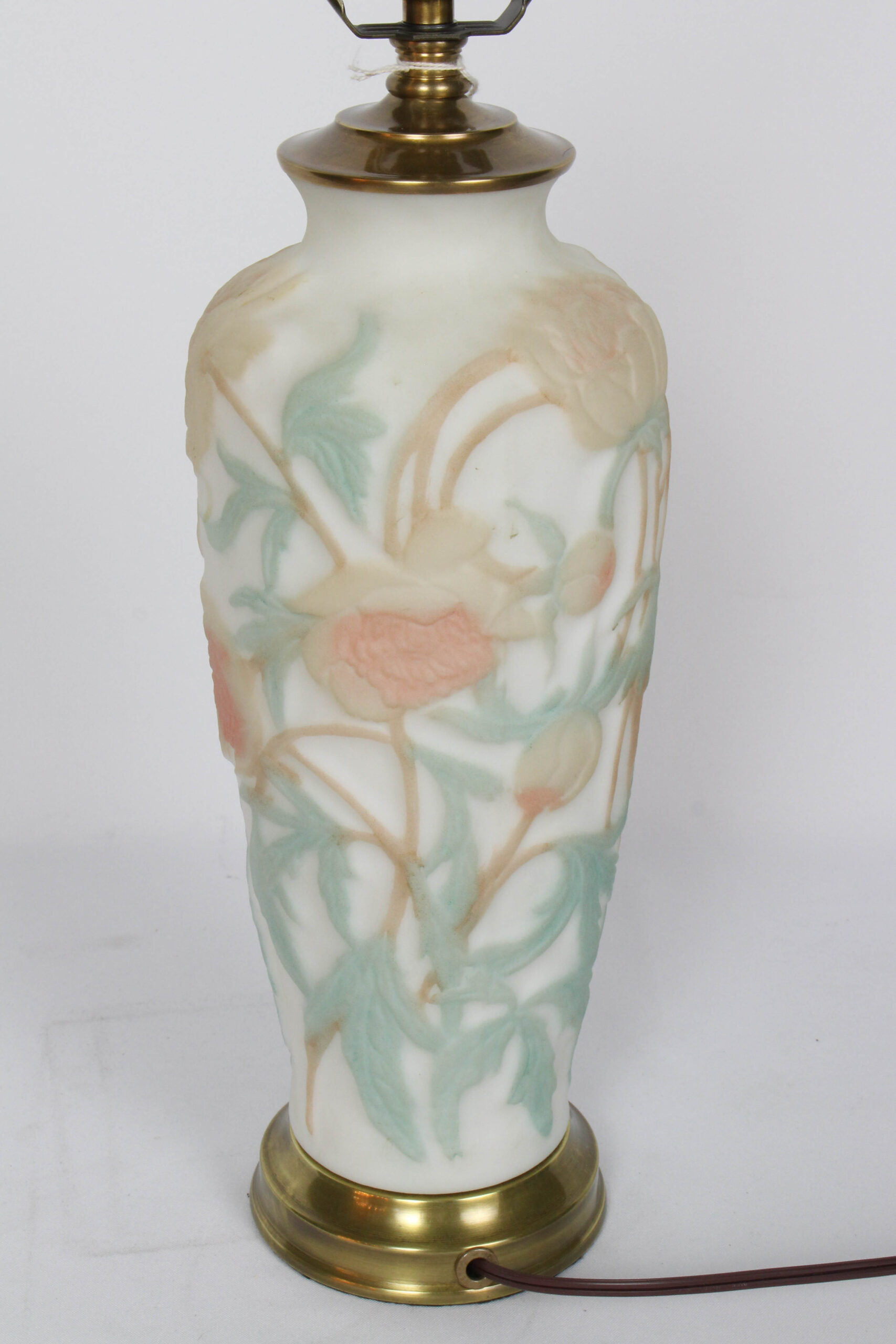 Phoenix Glass Lamp with Yellow Flowers Appleton Antique Lighting