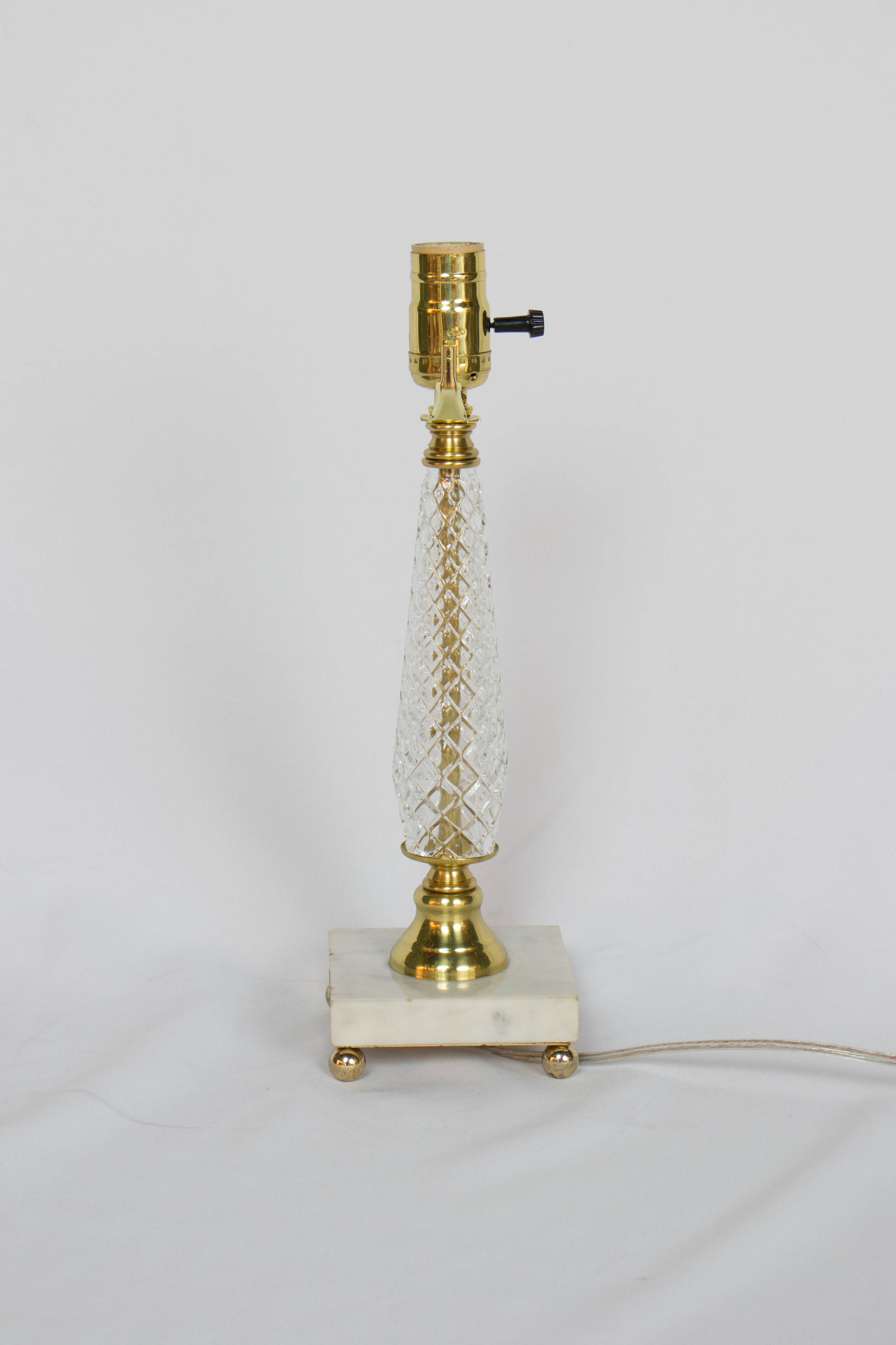 Glass Table Lamp with Marble Base Appleton Antique Lighting