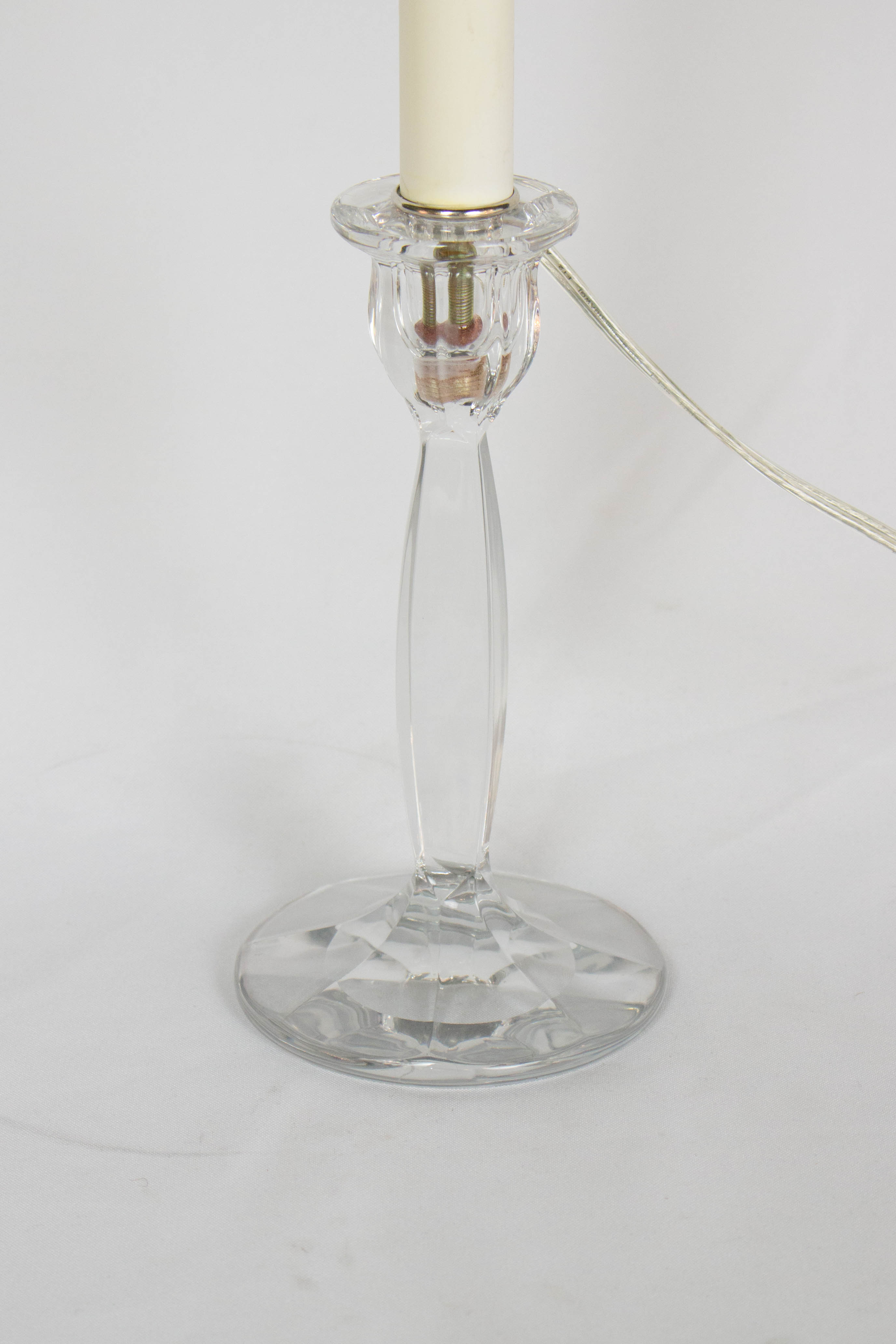 Pair of Glass Candlestick Table Lamps Appleton Antique Lighting