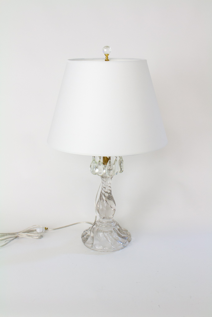 Fostoria Colony Glass Candlestick Lamp Appleton Antique Lighting