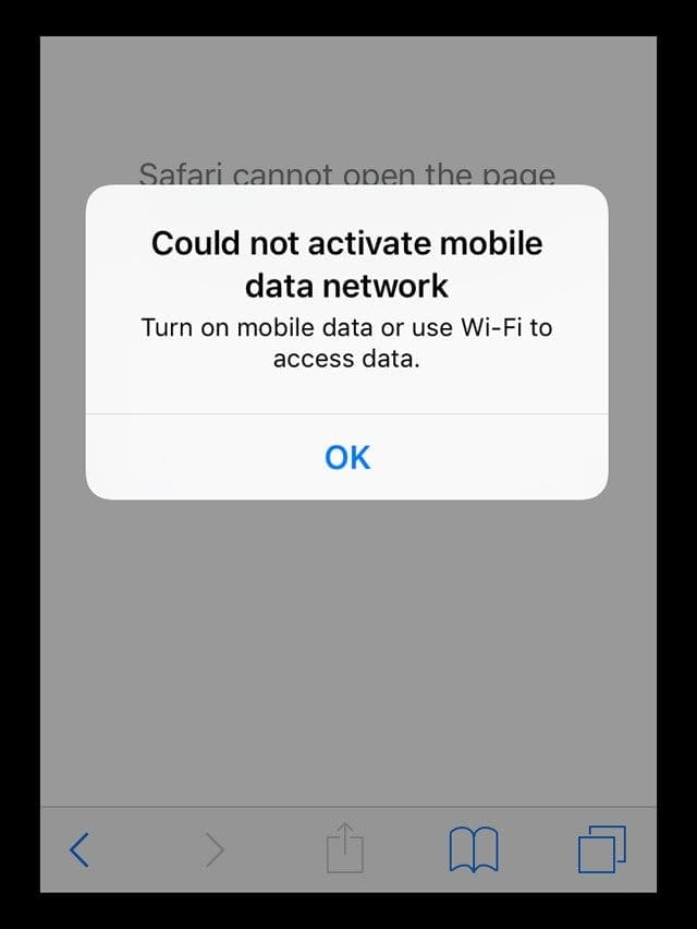 iPhone "Could Not Activate Cellular Data Network"; fix AppleToolBox