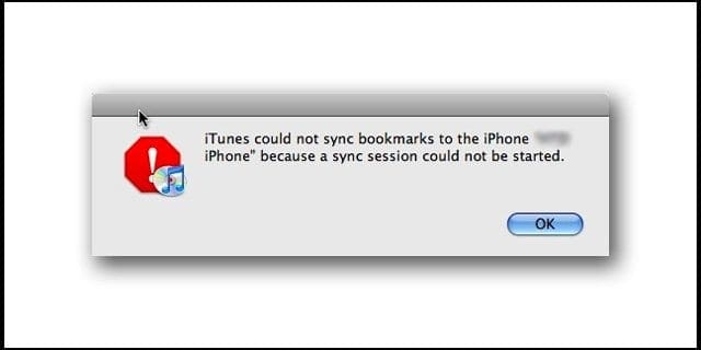 Back up / Sync not working &quot,Session could not be started with iPhone