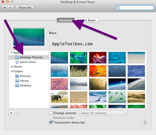 Mac OS X How to change your desktop background (wallpaper) AppleToolBox