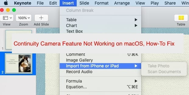 Continuity Camera Feature Not Working on MacBook, HowTo Fix AppleToolBox