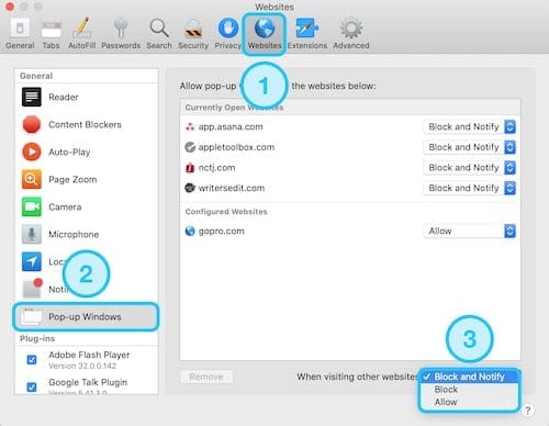 How to turn off Safari's popup blocker and allow popups on macOS, iOS