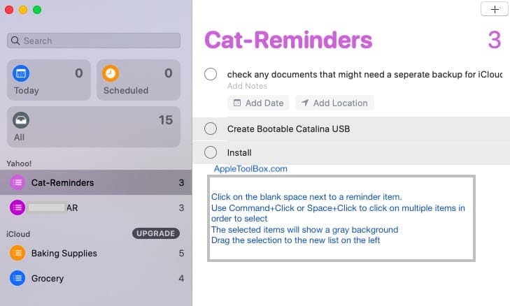How to move Reminder items between Lists on your MacBook and iPhone