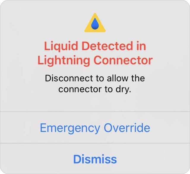 Was liquid detected in the Lightning connector? Find out how to protect