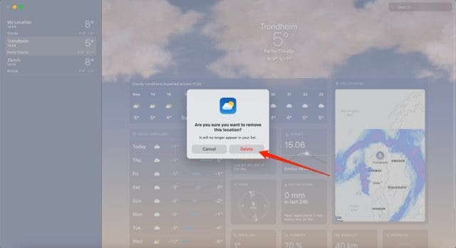 How to Add and Remove Locations in the Weather App - AppleToolBox