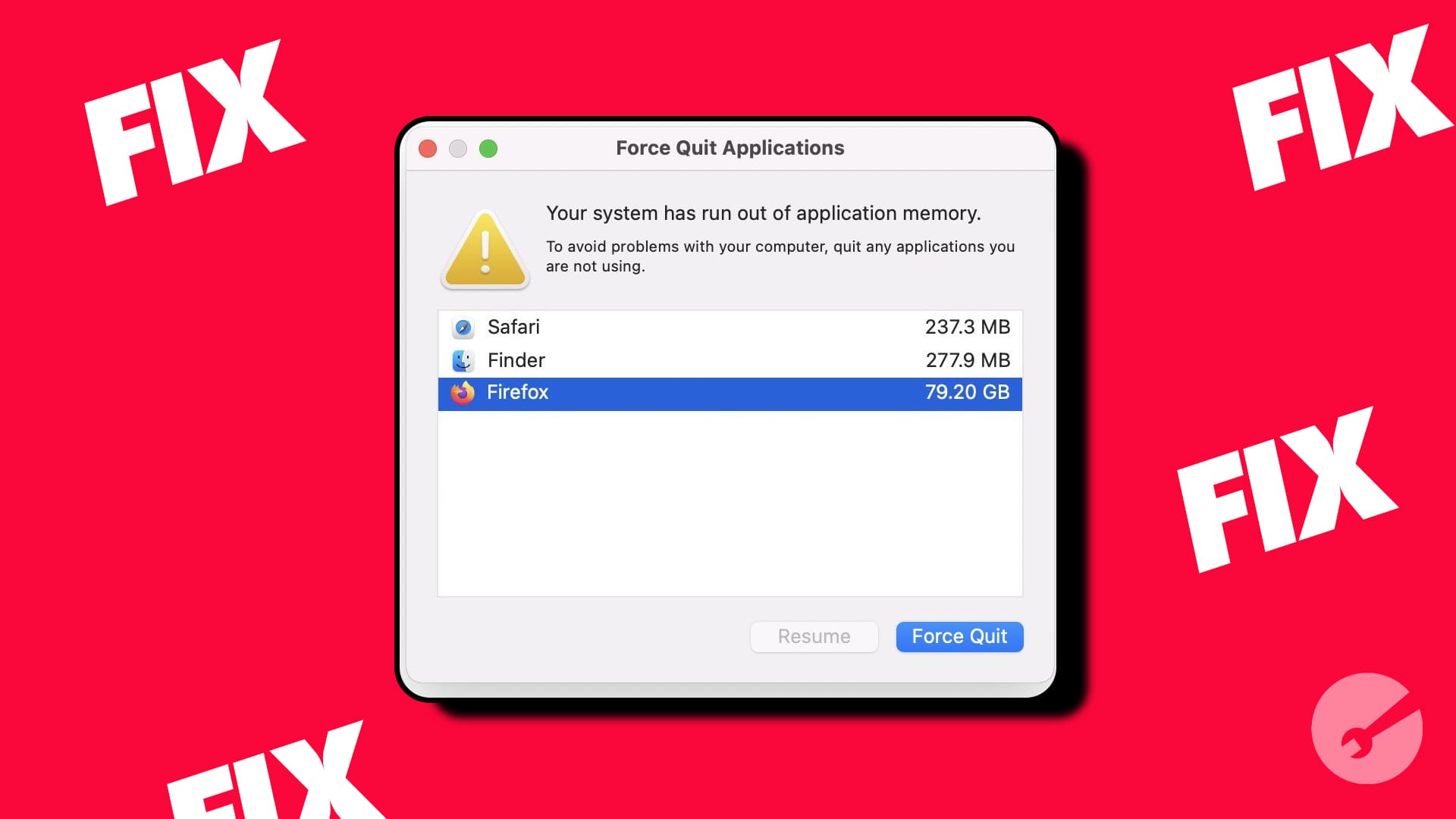 Fix System Has Run Out of Application Memory on Mac AppleToolBox