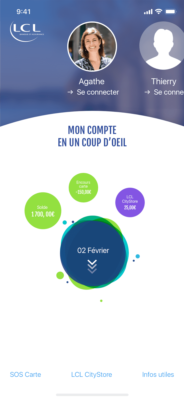 Landing Appli LCL Mes Comptes