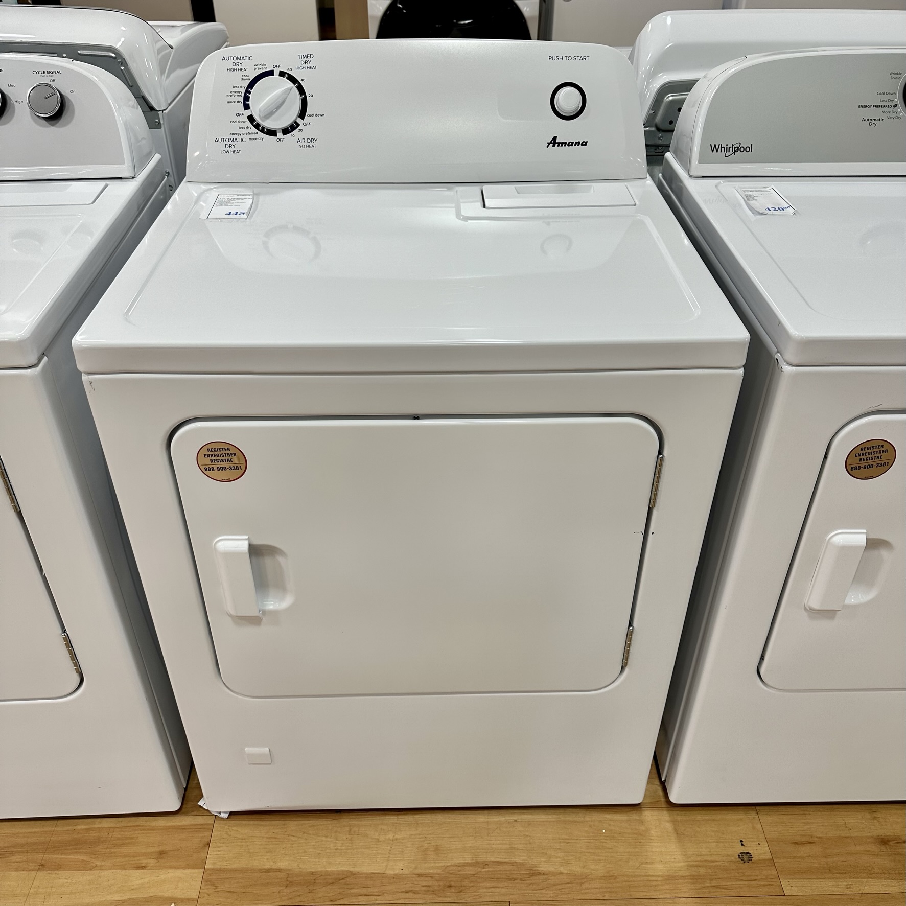 Amana 6.5 Cu. Ft. Top Load Gas Dryer White – All In Stock Today!