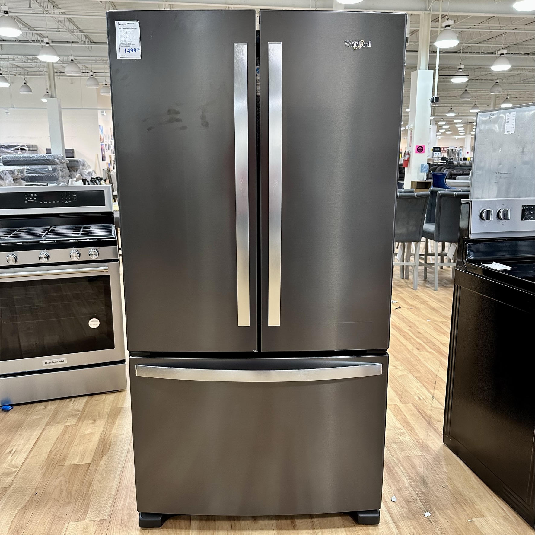 Whirlpool 36″ 25 Cu. Ft. French Door Refrigerator with Interior Water