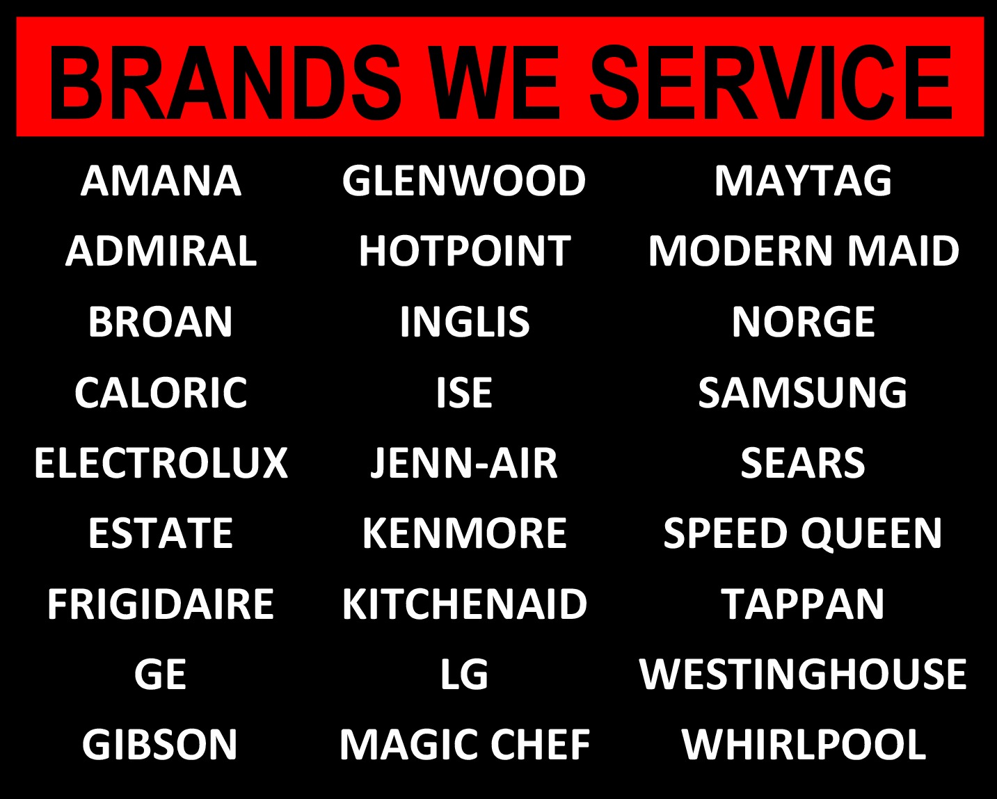 Whirlpool, Maytag, Kenmore, Appliance Repair RI Repairs on