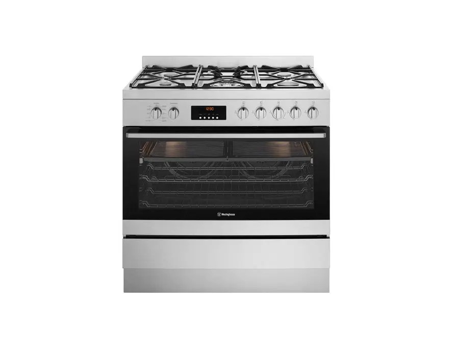 Westinghouse 90cm Freestanding Dual Fuel Oven/Stove WFEP915SC