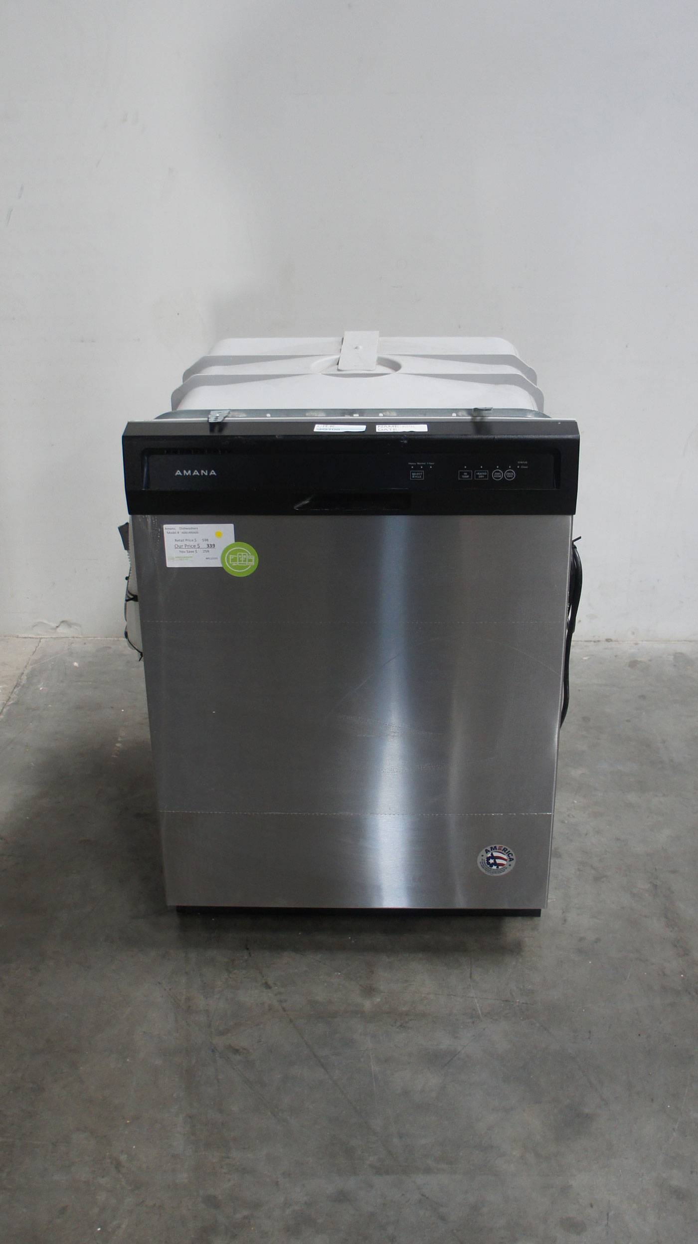 SOLD OUT 24″ AMANA ADB1400AGS 63 dBA BuiltIn Dishwasher Appliances