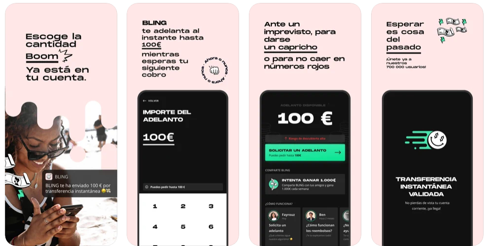Llega a España Bling, la app que te adelanta 100 euros Applicantes