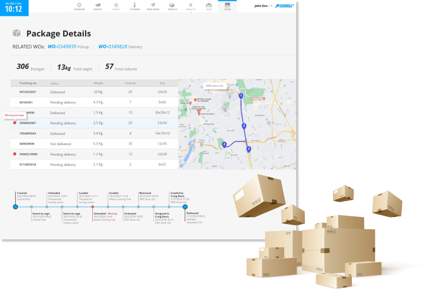 First mile delivery to scaleup capacity Applicat's delivery