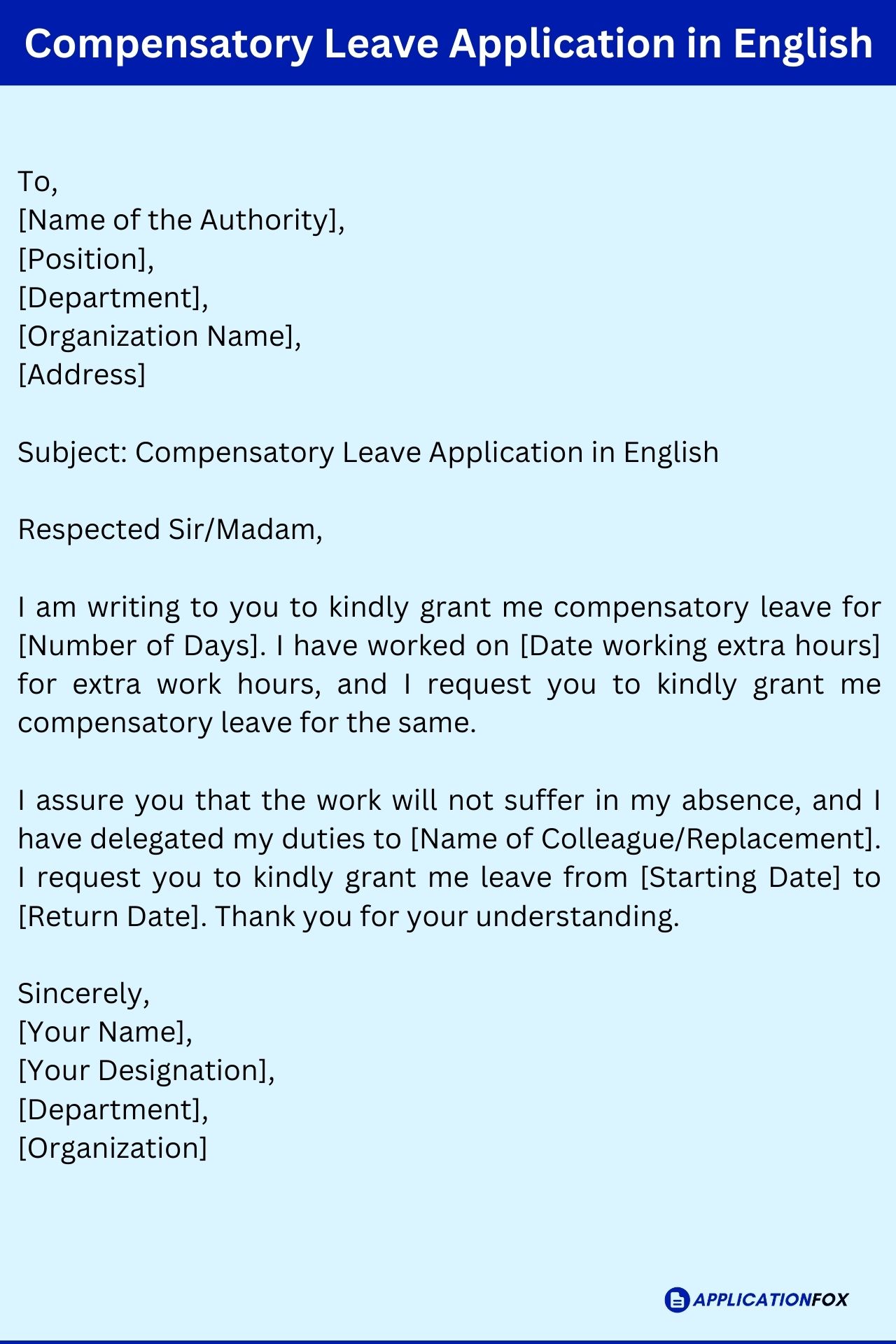 (13+ Samples) Leave Application in English