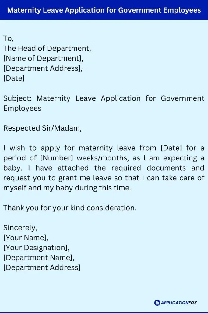 (5+ Samples) Maternity Leave Application
