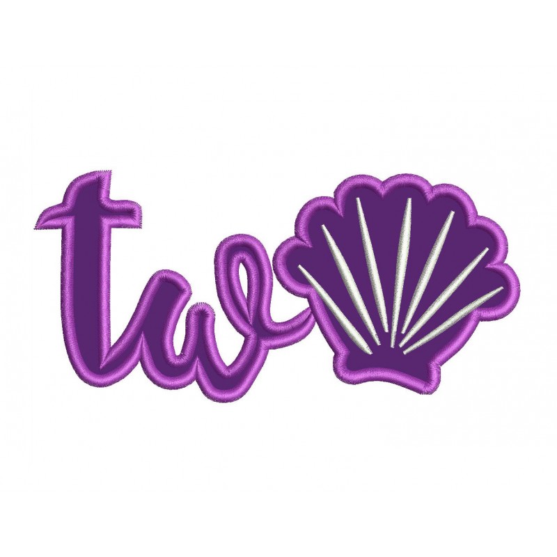 Two Seashell Applique Design