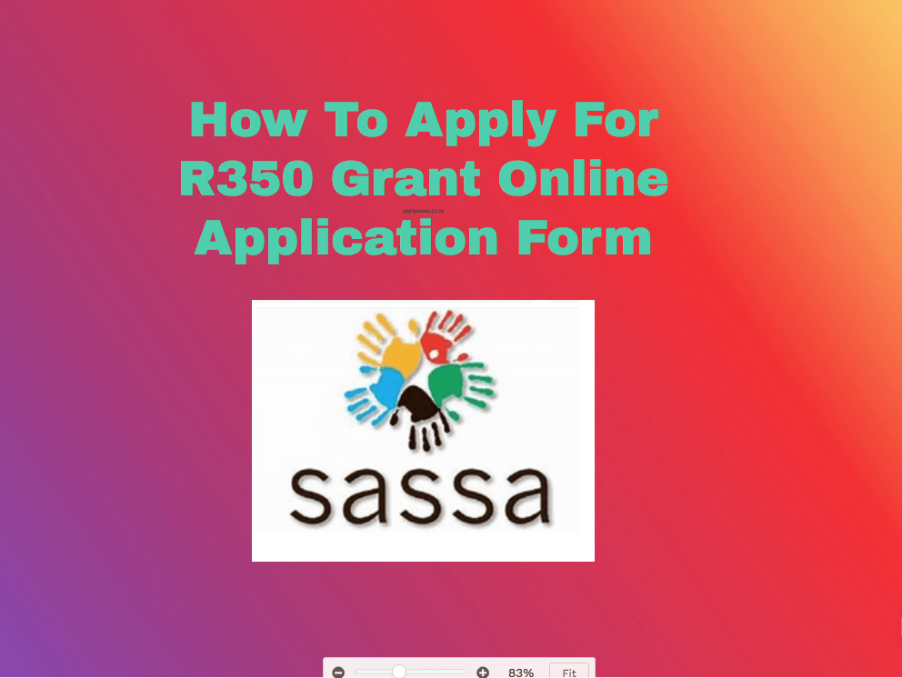 How To Apply For R350 Grant Online Application Form