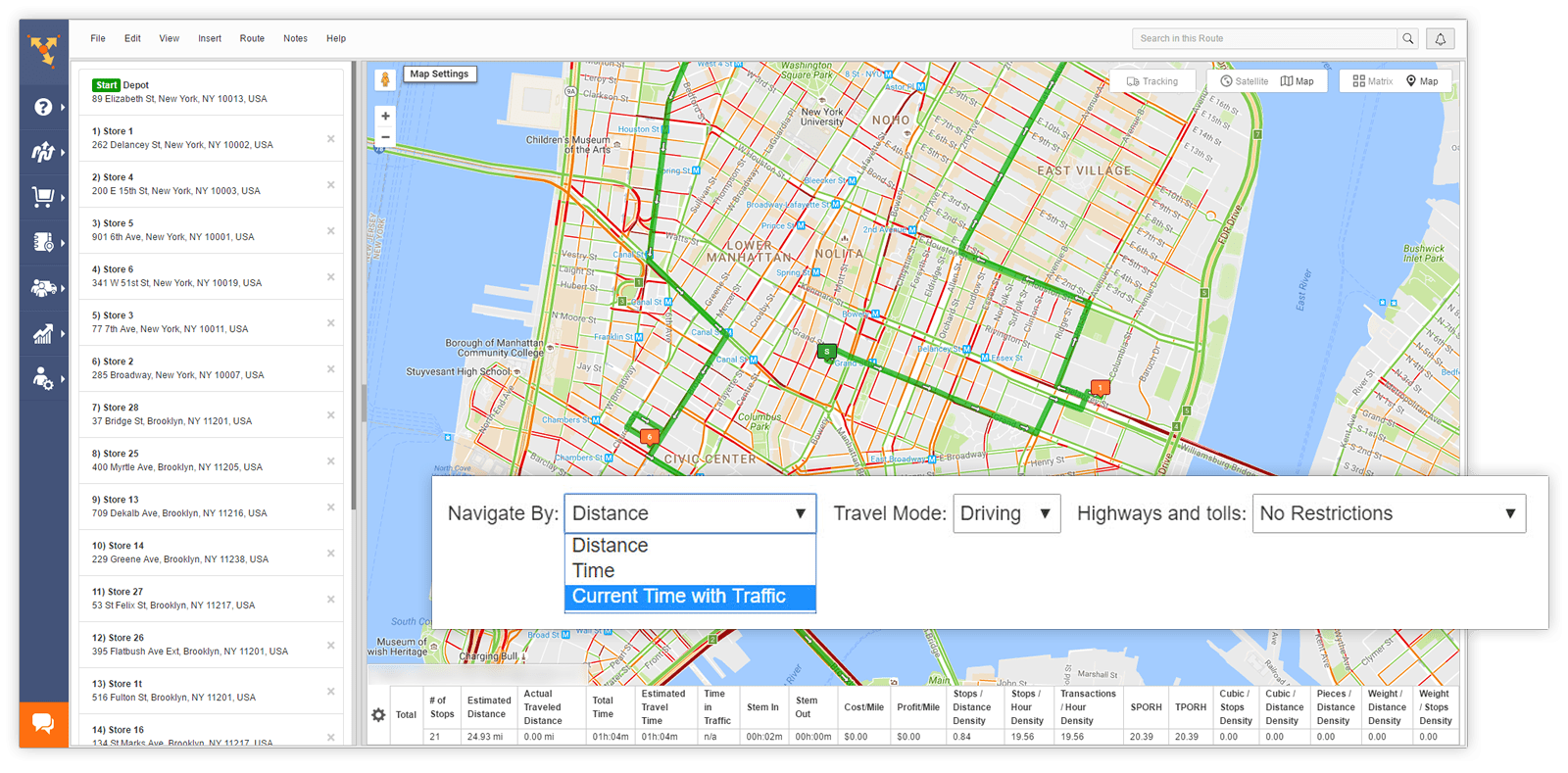 Change route sequences based on anticipated traffic conditions