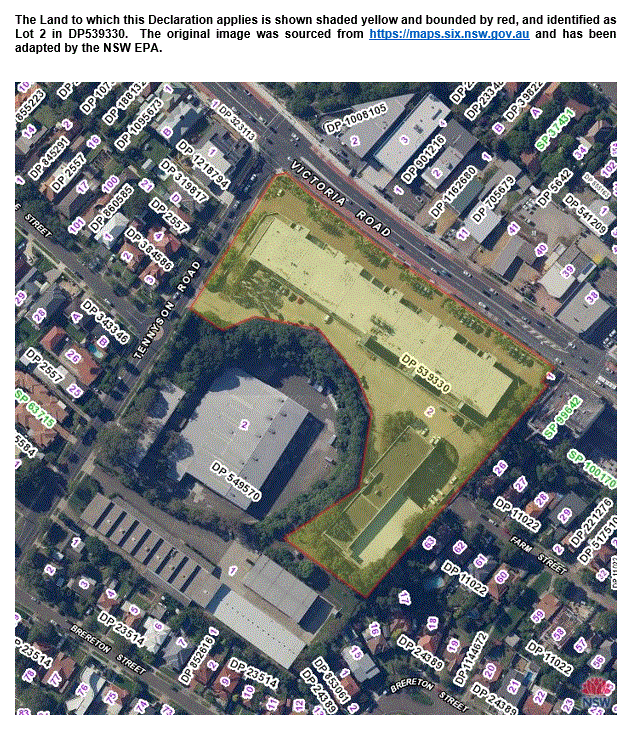 EPA Declaration of significantly contaminated land