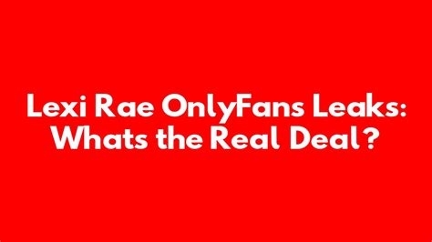 Lexi Rae Onlyfans Leaks - King Ice Apps