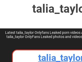 Talia_taylor Onlyfans Leaks King Ice Apps