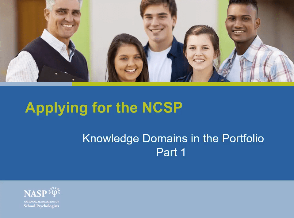 Nationally Certified School Psychologist Application for Graduates of