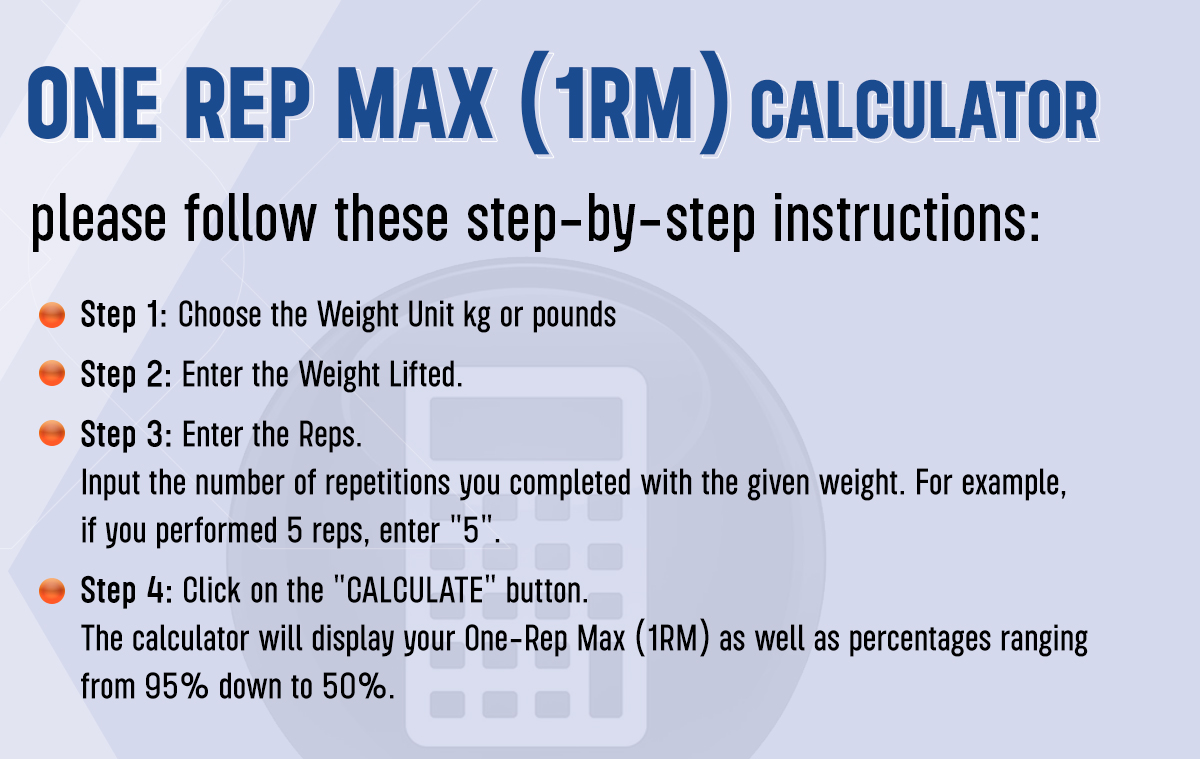 One Rep Max (1RM) Calculator