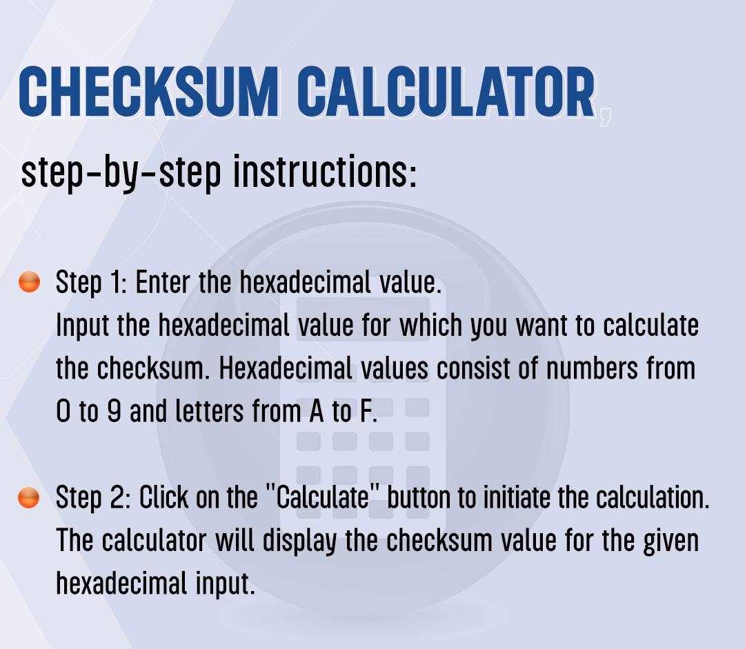 Checksum Calculator