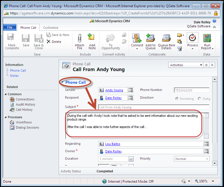 Dynamics CRM Features
