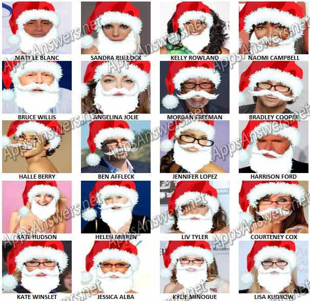 Christmas Factor Celebrity Santa Level 21 Level 40 Answers Apps
