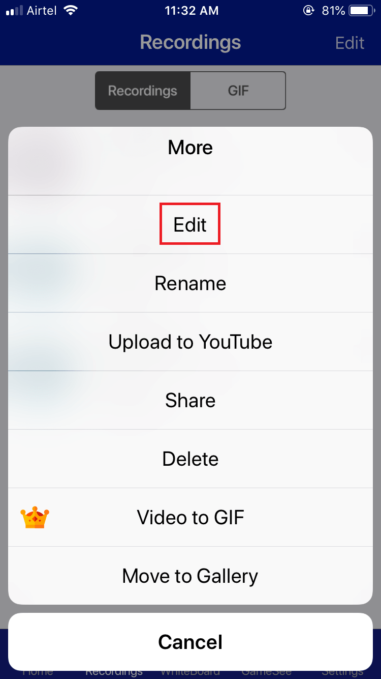 How to add Stickers in the recorded video using Screen Recorder App? (iOS)