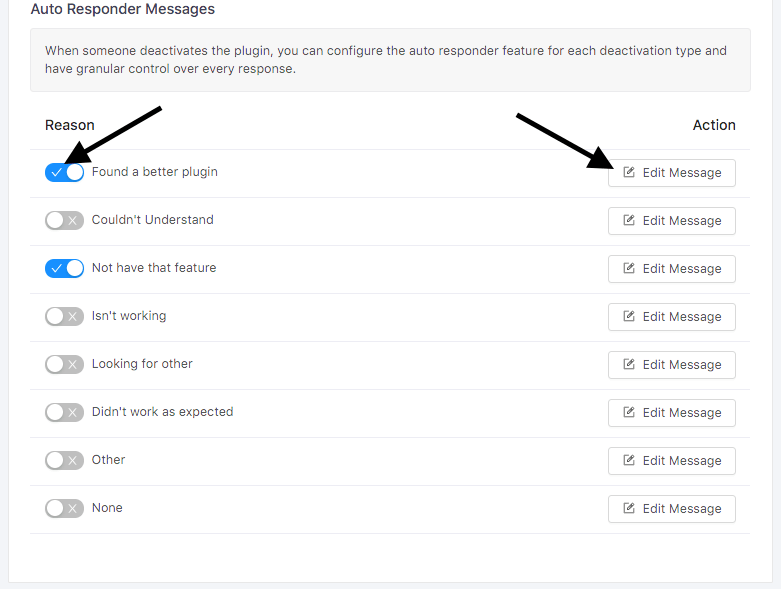Deactivation Auto ResponderAppsero