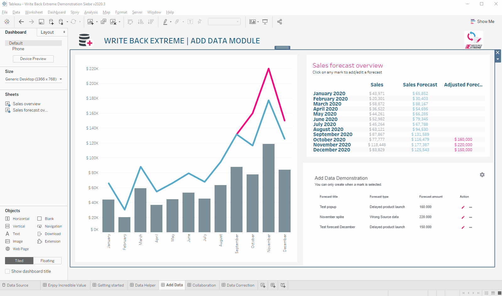 We have released WriteBackExtreme 1.1.0! Infotopics Apps for Tableau