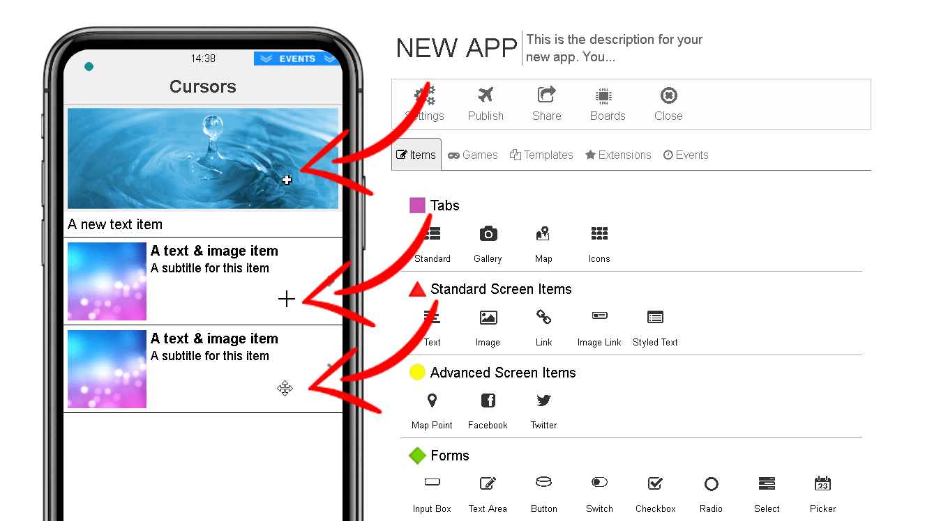 AppShed Change the mouse cursor